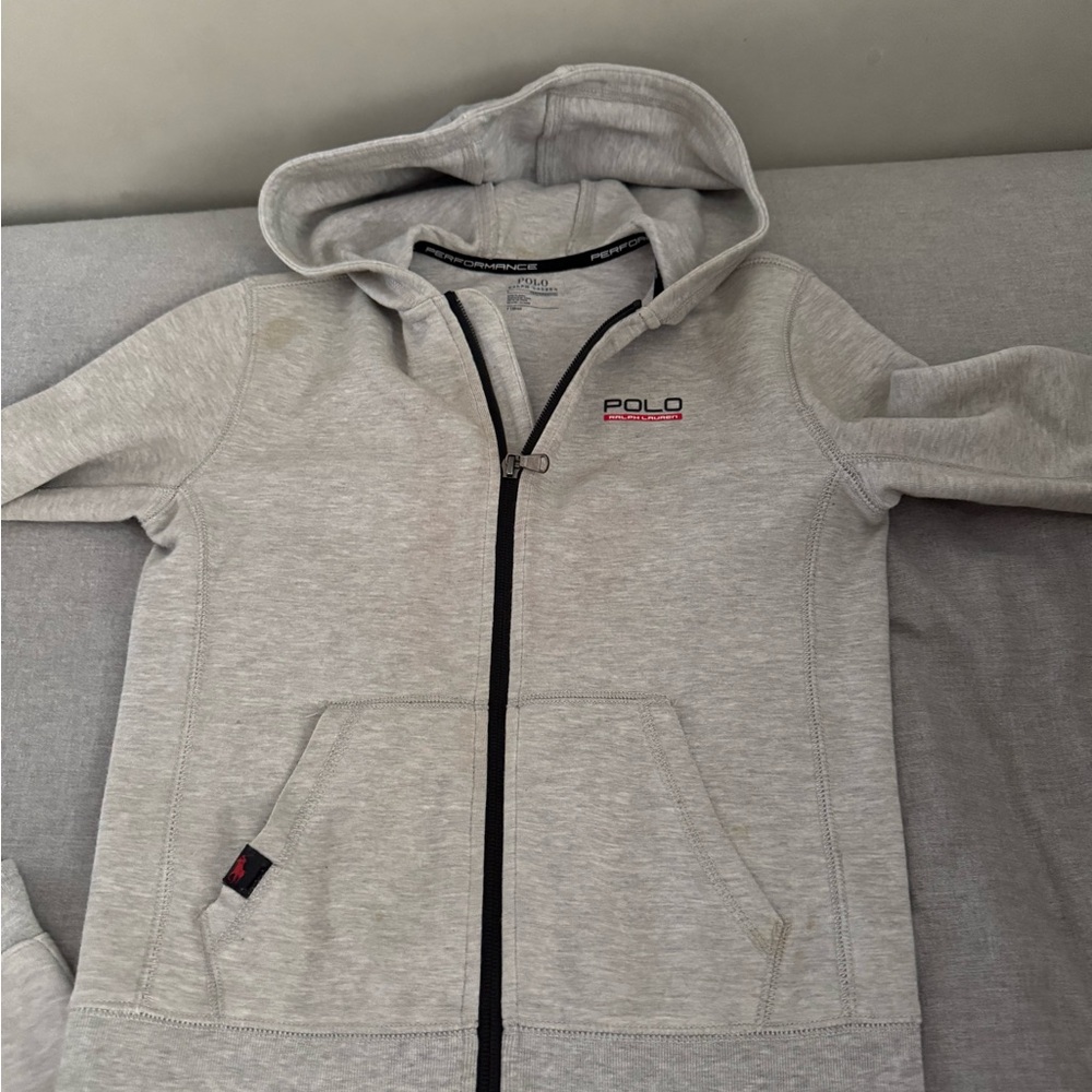 Polo by Ralph Lauren Gray Zip-Up Hoodie Jacket